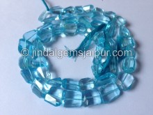 Sky Blue Topaz Faceted Nuggets Shape Beads
